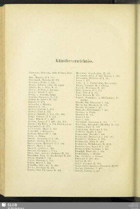 Künstlerverzeichnis