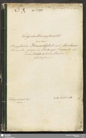 Waßerhaltungsbericht von dem Berggebäude Himmelfahrt sam̄t Abraham Fundgrube, gelegen in Freiberger Bergamts- und deren Halsbrückner Revier - 18.6947 4.