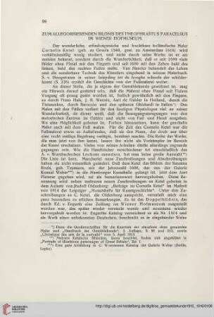 2: Zum allegorisierenden Bildnis des Theophrastus Paracelsus im Wiener Hofmuseum
