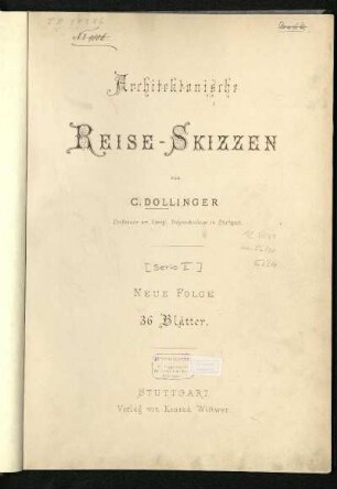 1881: Architektonische Reise-Skizzen, 2. Serie