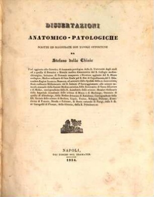 Dissertazioni anatomico-patologiche