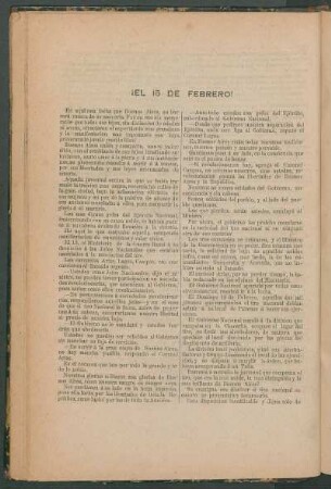 ¡El 15 de febrero!