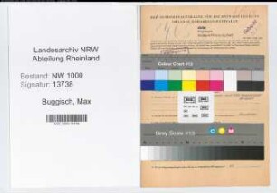 Entnazifizierung Max Buggisch, geb. 09.05.1905 (Regierungssekretaer)