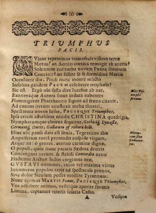 Triumphus pacis Osnabruggensis et Noribergensis : heroico carmine ut plurimum adumbratus