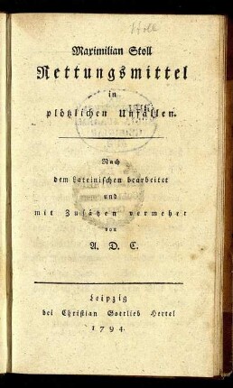 Rettungsmittel in plötzlichen Unfällen