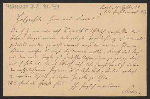 Brief an Friedrich Wilhelm Jähns : 11.09.1879