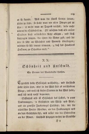 XX. Schönheit und Unschuld