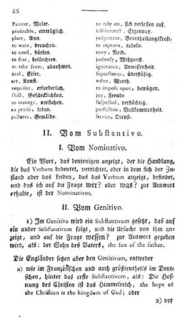 Vom Substantivo