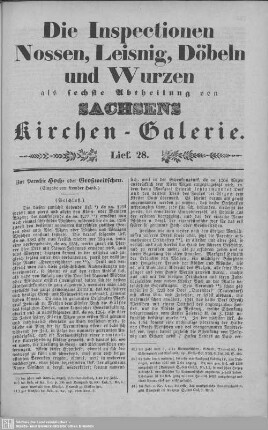 Zur Parochie Hoch- oder Großweitschen, Gersdorf, Seifersdorf, Neckanitz : 28. Lieferung