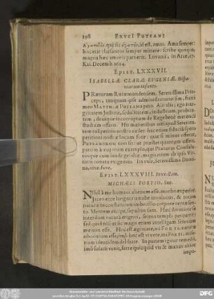 Epist. LXXXVIII. Bruxellam. Michaeli Fortio, Suo.