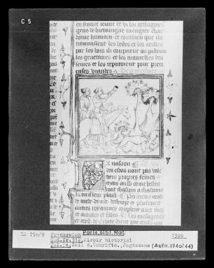 Miroir historial, fol. 54, Jagdszene