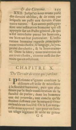 Chapitre X. Du Devoir de ceux qui parlent.