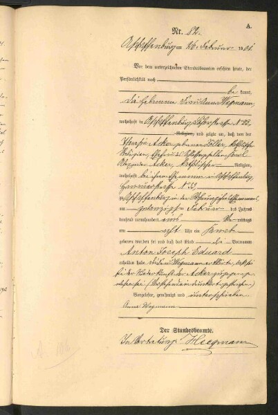 Standesamtsbuch der Stadt Aschaffenburg: Geburten 365/1900 - 184/1901