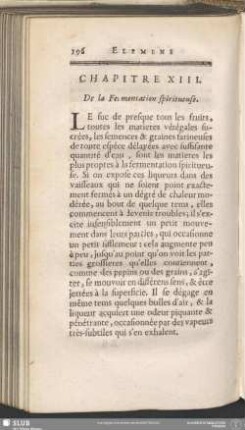 Chapitre XIII. De la Fermentation spiritueuses
