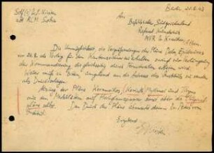 Brief; Ernst Kirsten an Wilhelm Kraiker