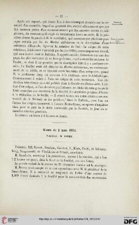 Séance du Comité du 2 mars 1874
