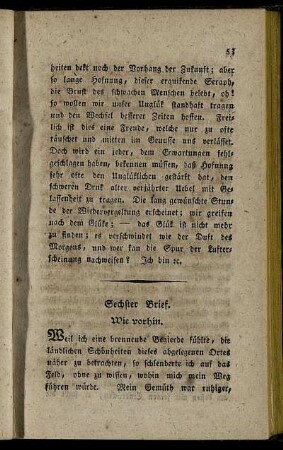 Sechster Brief. - Zehnter Brief.