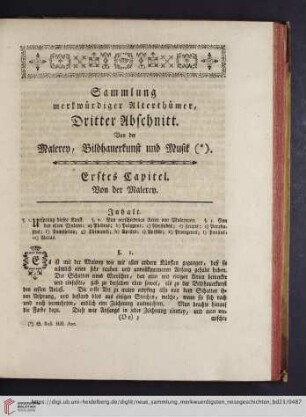 Sammlung merkwürdiger römischer Alterthümer, Dritter Abschnitt