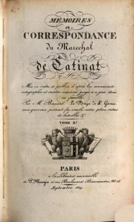 Mémoires et correspondance du Marechal de Catinat. 2