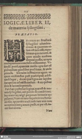Logicae Liber II, de materia syllogismi