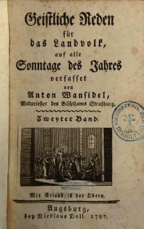 Geistliche Reden für das Landvolk, auf alle Sonntage des Jahres, Zweyter Band