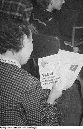 Konsumgenossenschaft, Briefzirkel, Dezember 1952