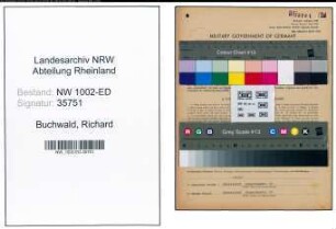Entnazifizierung Richard Buchwald, geb. 28.06.1891 (Musiker)