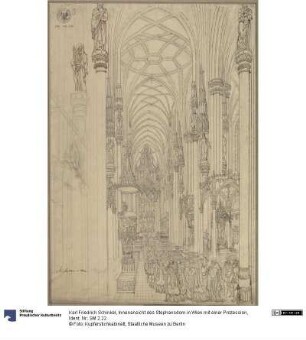 Innenansicht des Stephansdom in Wien mit einer Prozession
