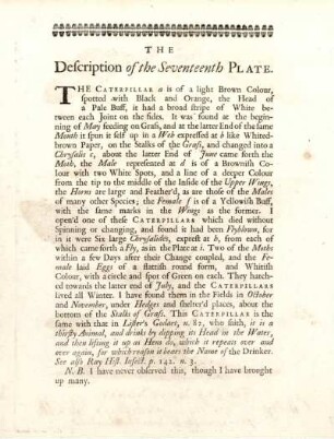 The Description of the Seventeenth Plate