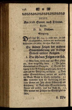 DXXXX. Am XXII. Sonnt. nach Trinitat. Epistel.