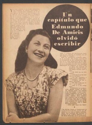 Un capítulo que Edmundo De Amicis olvidó escribir