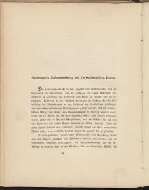 Rembrandts Zusammenhang mit der holländischen Kultur.