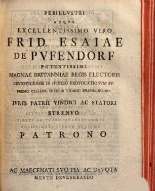 Diss. iuris Germ. de infante herede