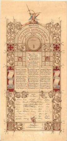 Beyschlag, Franz Xaver; Einladung zur maskierten Tanzunterhaltung - Ansicht