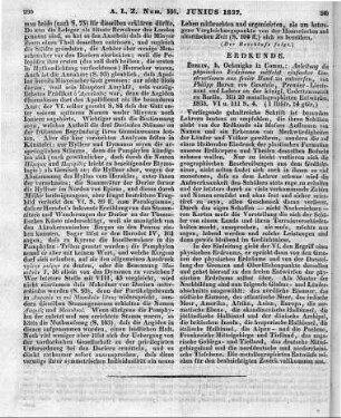 Canstein, P. von: Anleitung, die physischen Erdräume mittelst einfacher Construction aus freier Hand zu entwerfen. Berlin: Oehmigke 1835