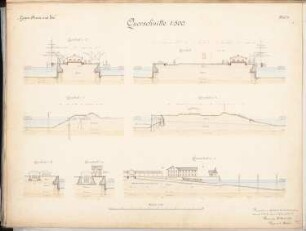 Seehafen Schinkelwettbewerb 1898: Querschnitte 1:500