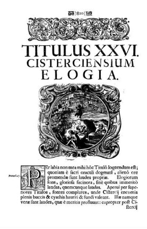 Titulus XXVI. Cisterciensium Elogia