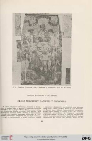 Obraz Wieczerzy Pańskiej z Gromnika