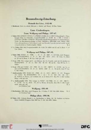 Braunschweig-Lüneburg (Nr. 1-720)