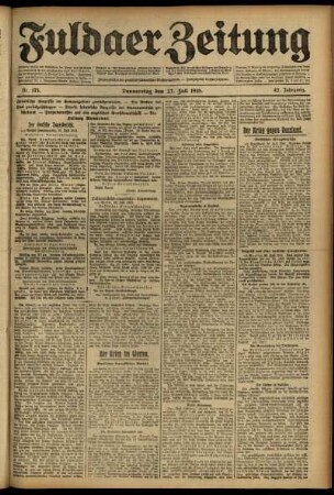 Ausgabe vom Donnerstag, den 27. Juli 1916.