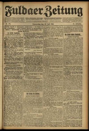 Ausgabe vom Donnerstag, den 27. Juli 1916.