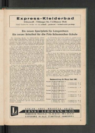 Rentenzahlung für Monat Juni 1961