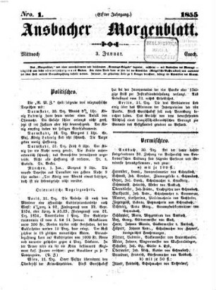 Ansbacher Morgenblatt. 1855 = Jg. 11