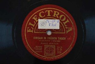 Einsam in trüben Tagen : "Lohengrin" / (Wagner)