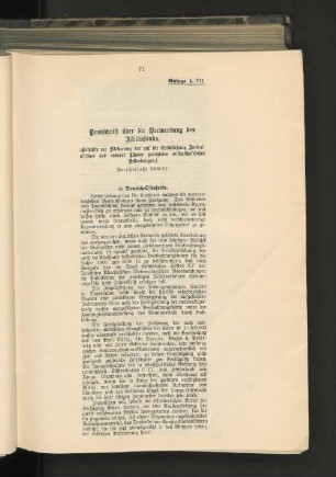 Denkschrift über die Verwendung des Afrikafonds.