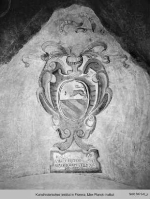 Ausmalung : Erstes Obergeschoss (ins Erdgeschoss eingezogenes Zwischengeschoss) : Wappen