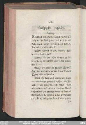 Sechzigstes Gespräch.