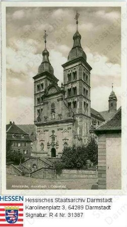 Amorbach im Odenwald, Abteikirche / Vorderansicht