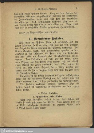 II. Verschiedene Pasteten