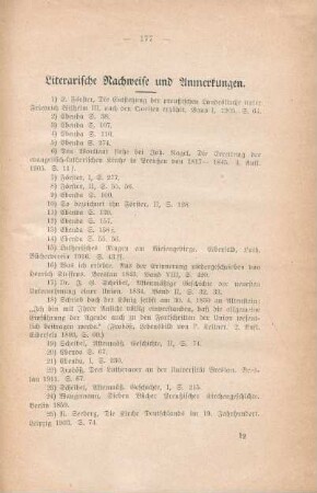 Literarische Nachweise und Anmerkungen
